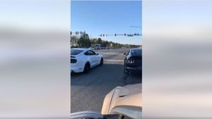 Mustang Wrecks Out Street Racing Dodge Challenger