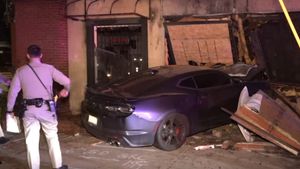 Camaro Runs Into Flower Shop