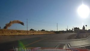 Car Goes Flying Off California Freeway