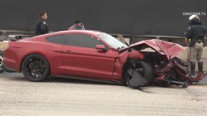 Street Racing Mustang Wrecks Big In California