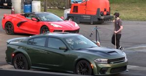 Hellcat Takes On C8 Corvette In A Battle Of GM Vs Mopar