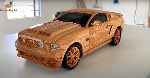 The Attention To Detail Seen In This Wood Model Mustang Is Incredible