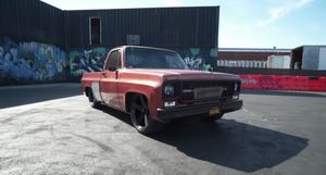 1977 Turbo C10 Destroys Rubber At The Hoonigan Burn Yard