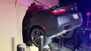 Gang Member Launches Camaro Into Building