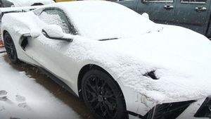 C8 Corvette Hits Two Police Cars In Michigan