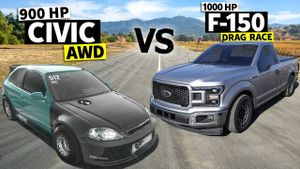 Civic Takes On Ford F-150 In Head To Head Drag Race