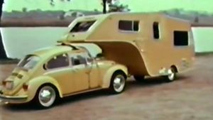 Vintage Footage Shows VW Car/Trailer Hybrid