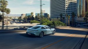 Matthew Perry Cruises Through Los Angeles in a Porsche Taycan 4S