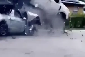 Stolen Ford Mustang Crashes into Stolen Ford F-250 in Florida