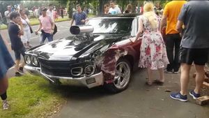Video: Hopped Up Chevelle Crashes At Doncaster Classic Car Show