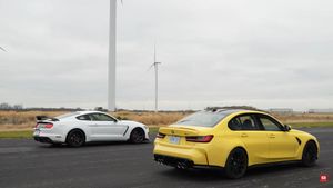 2025 BMW M3 Challenges Mustang Shelby GT350R in Drag Race