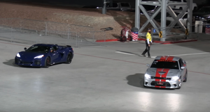 Corvette E-Ray Takes on Hellcat and Classic Torino in Las Vegas Drag Showdown