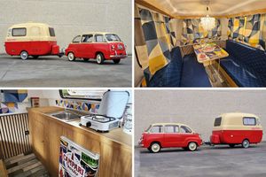 Restored Fiat 600 Multipla and Matching Caravan Offered as Period Touring Package in Italy