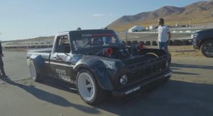 Lia Block Takes the Wheel of Ken Block’s Iconic Ford F-150 Hoonitruck at Willow Springs