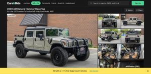 Duramax-Powered 2000 AM General Hummer Open Top Heads to Auction With Extensive Off-Road Upgrades