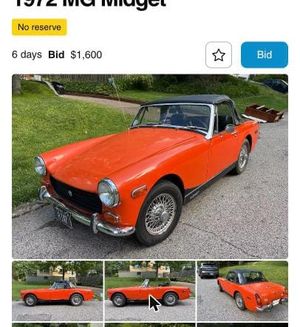 No-Reserve 1972 MG Midget Bidding at $1,600 Offers a Cheap Way Into British Roadster Ownership