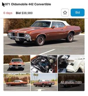 Numbers-Matching 1971 Oldsmobile 442 Convertible Chases Bids on Hagerty Marketplace