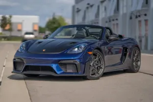 This 1,100-Mile Porsche 718 Spyder RS Weissach Is Bidding Well Below Hagerty's Guide