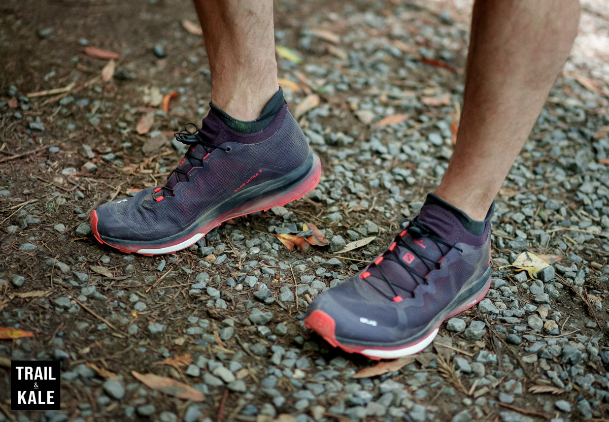 A built in Shoe gaiter on the Salomon S Lab Ultra 3