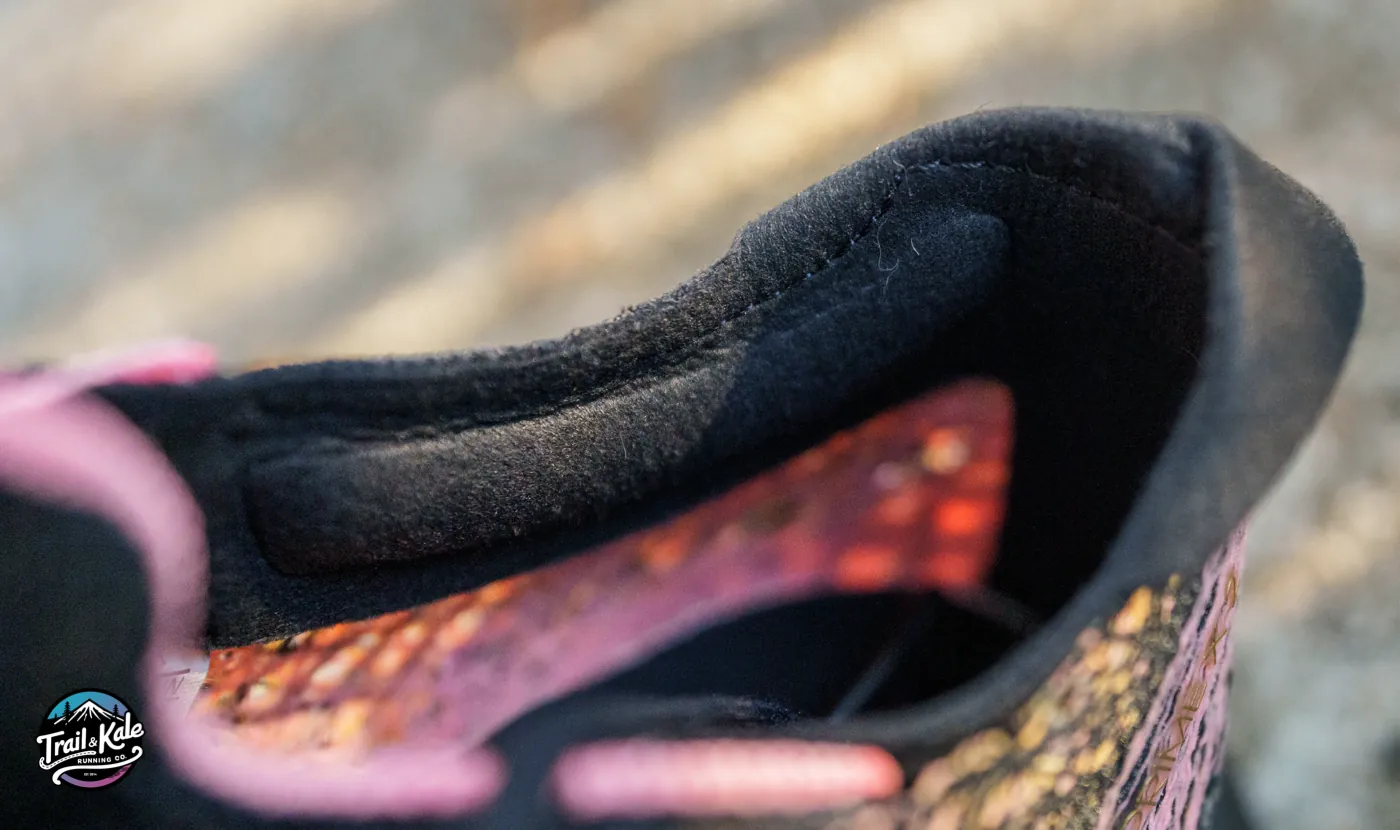 the interior is well-cushioned, particularly around the collar and heel counter