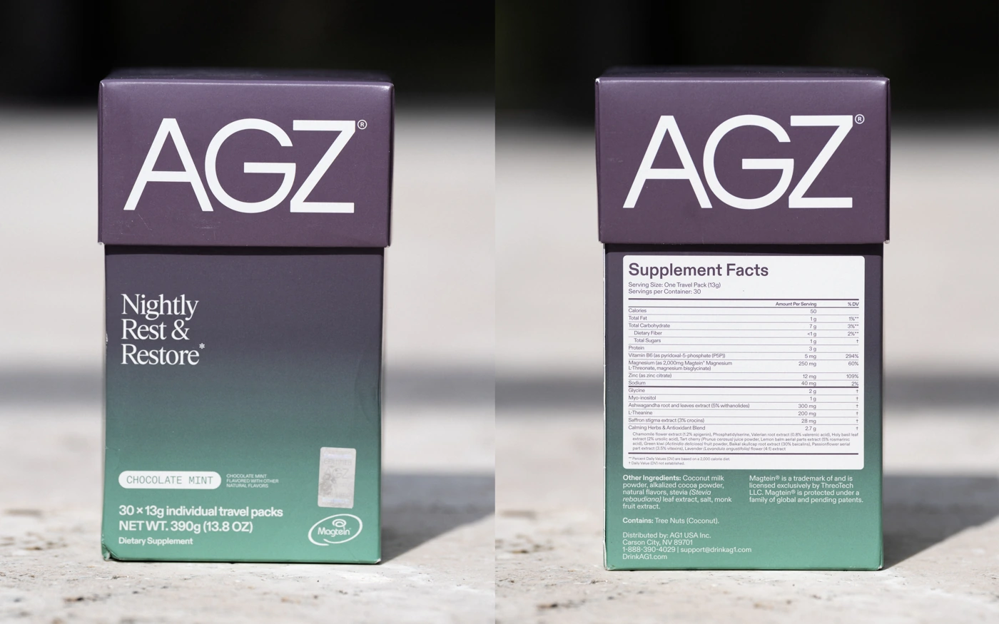AGZ supplement facts