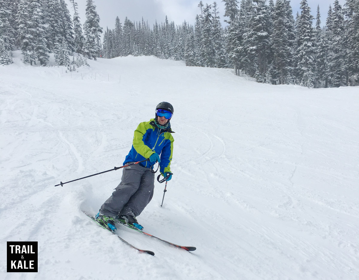 Alastair skiing Whistler Blackcomb Trail and Kale 1