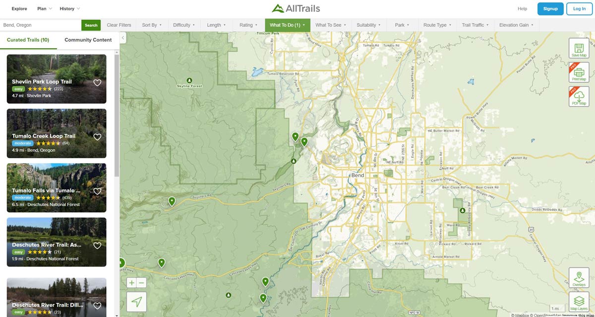 AllTrails how to find snowshoe trails near you trail and kale