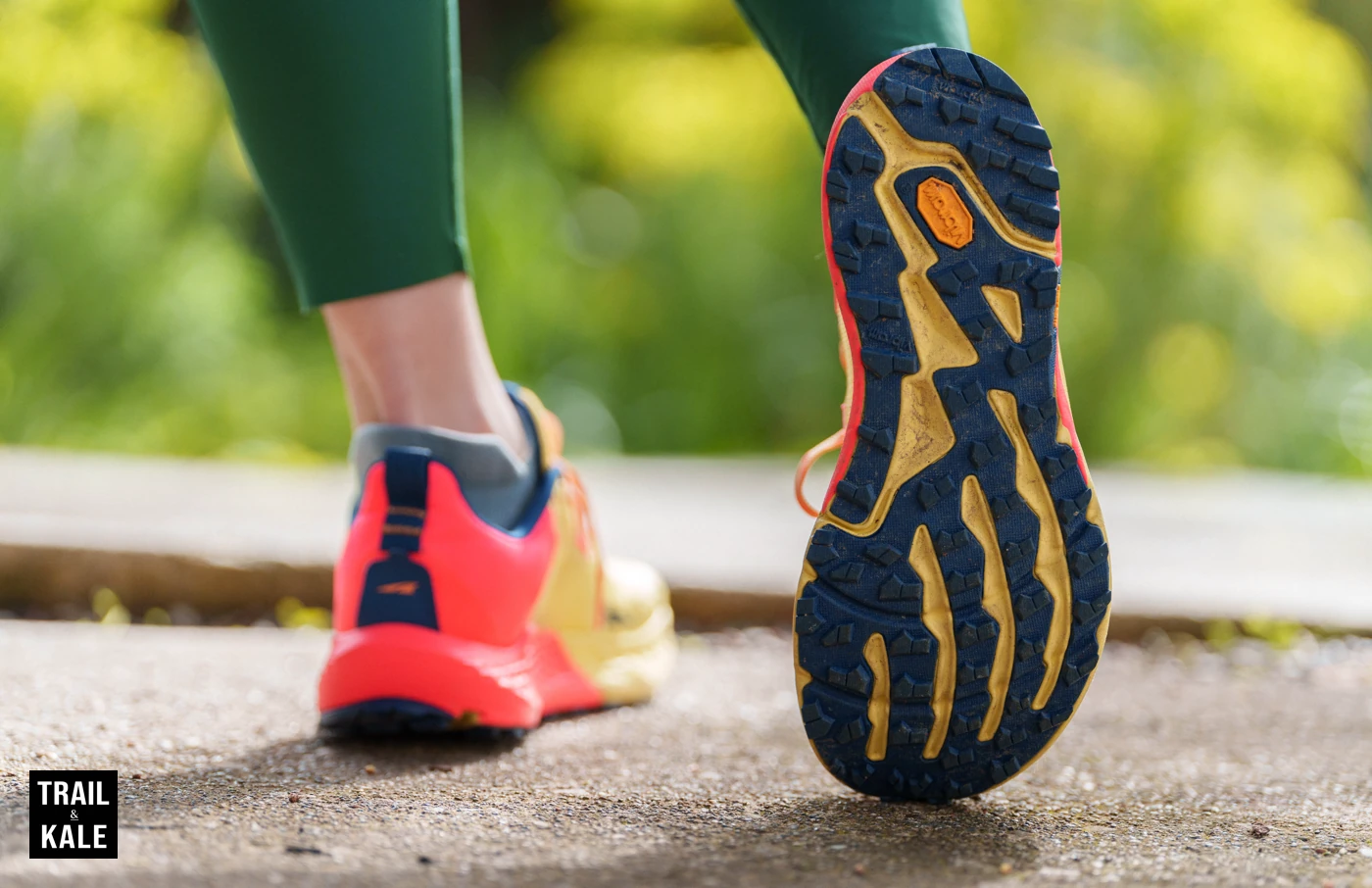 New for this version, the Altra Timp 5 has a Vibram Megagrip outsole, that contributes to the excellent traction offered by these trail shoes.