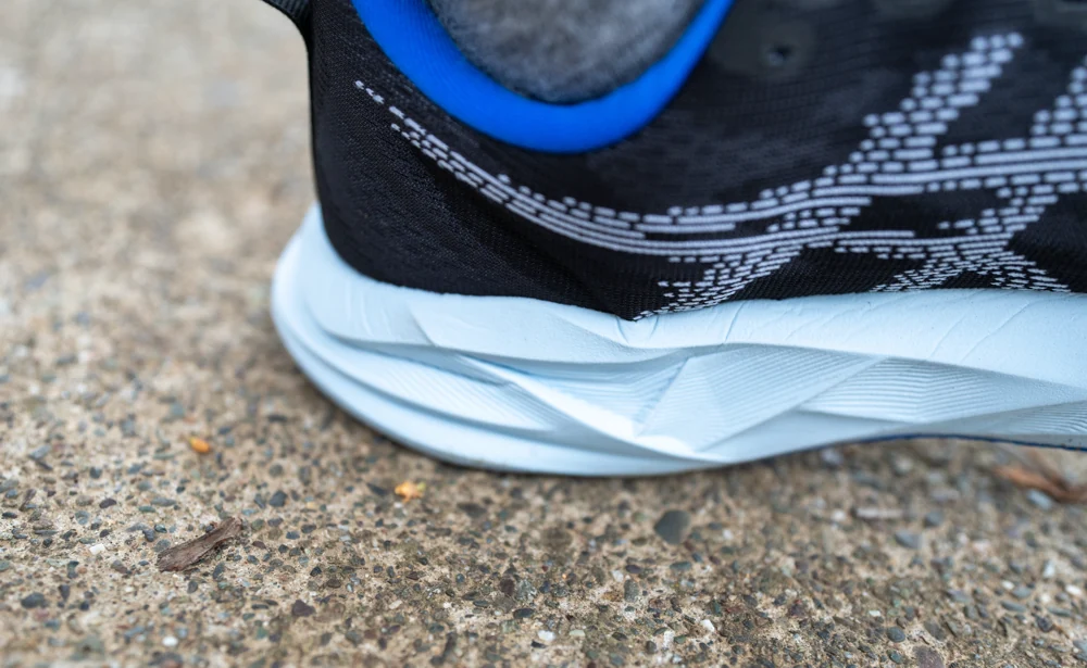 ASICS Novablast 5 FF Blast Max midsole compression at the heel