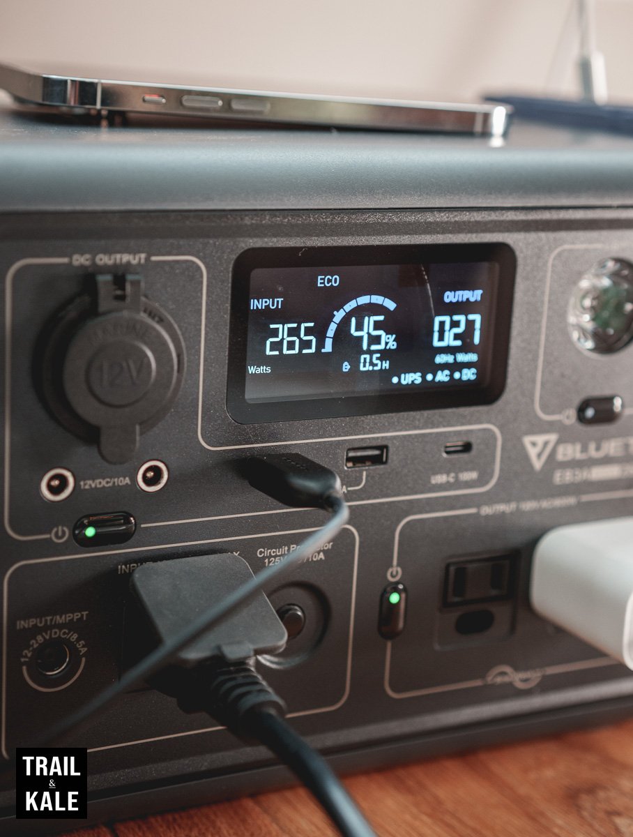 Bluetti EB3A Portable Power Station Review by Trail and Kale for web 8