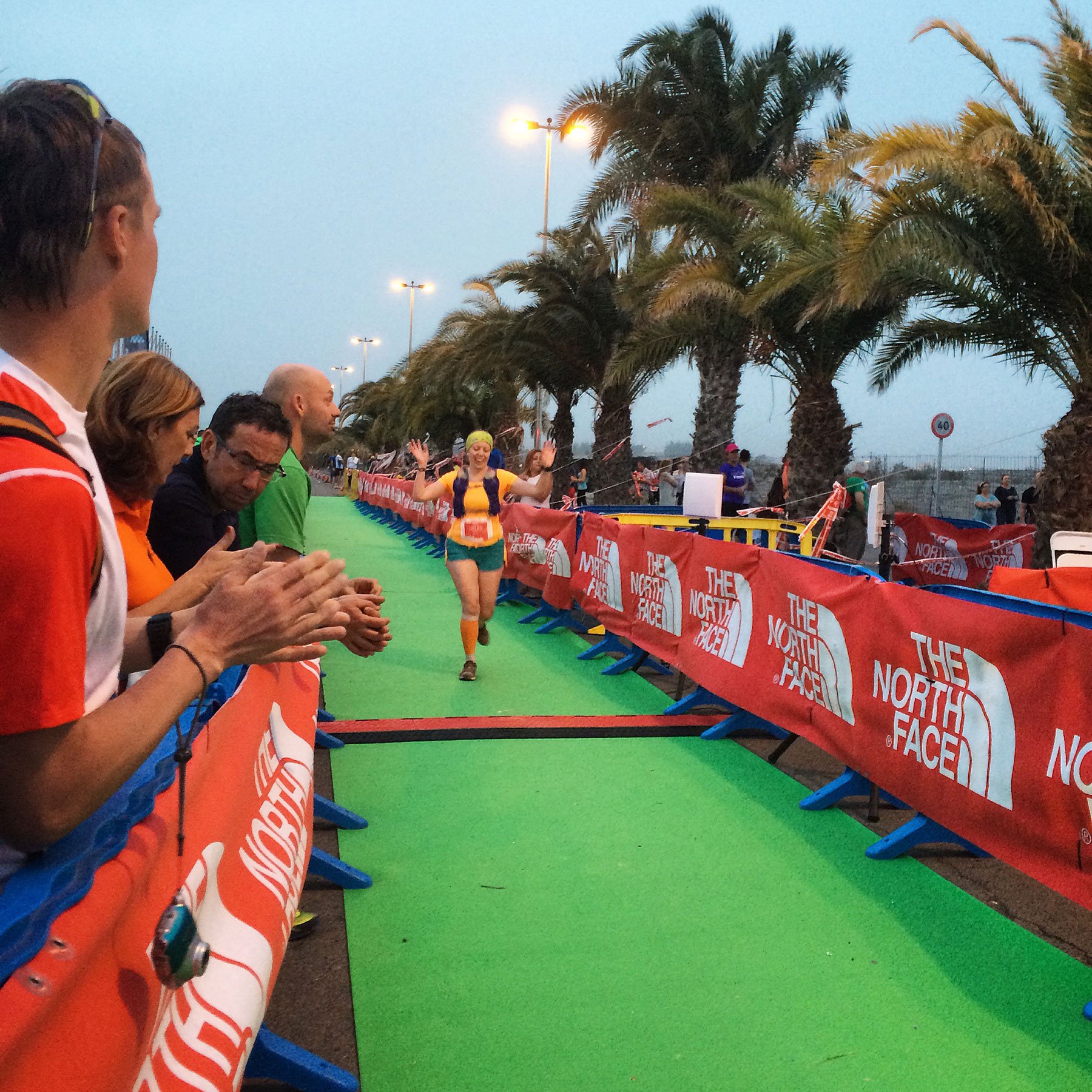 Transgrancanaria marathon review - Helen reaching the finish line