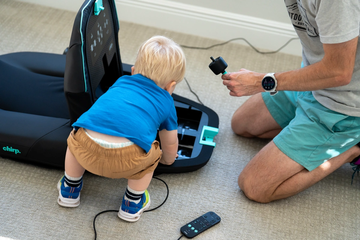 Chirp Contour Decompression Table comes with 3 different intensity rollers