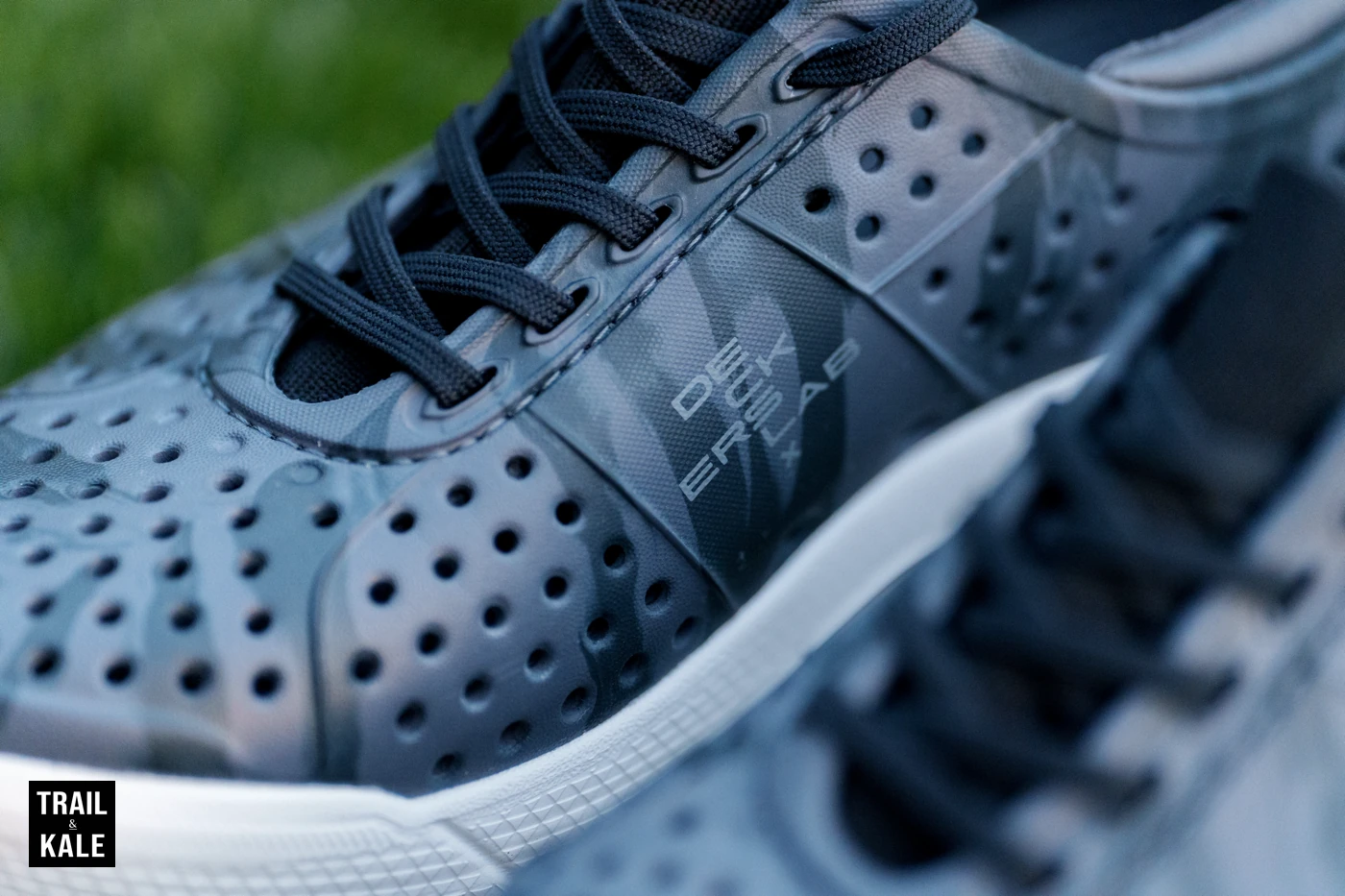 The holes in the Deckers X Lab X SCAPE BAJA's upper help with water drainage and ventilation