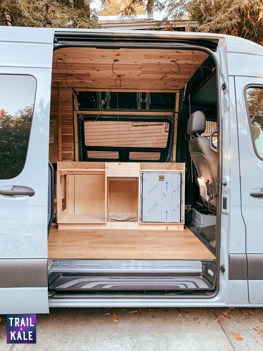 DIY Sprinter van build van conversion cabinets trail and kale web wm 2