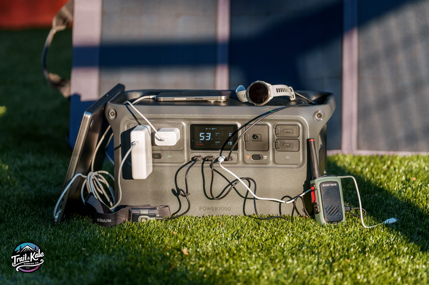 An example of the number of gadgets you can have being powered or charged at the same time on the DJI Power 1000