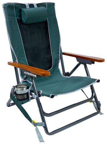 GCI Outdoor Wilderness Reclining Portable Backpack Camp Chair Trail and Kale