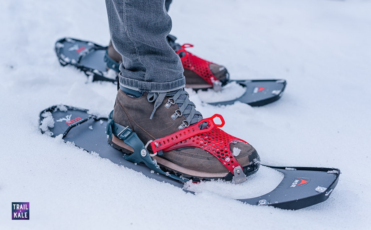 Guide to Snowshoeing For Beginners trail and kale wm 13