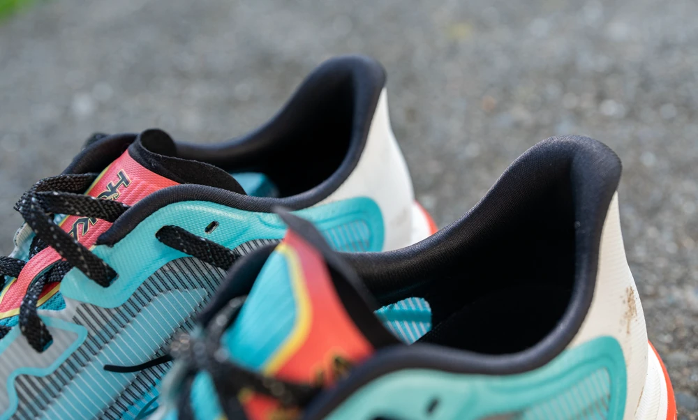 Hoka Cielo X1 2.0 collars and heel counter have been improved for extra comfort and lock