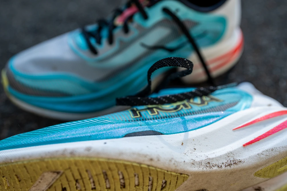 Hoka Cielo X1 2.0 has a sparkly midsole in areas