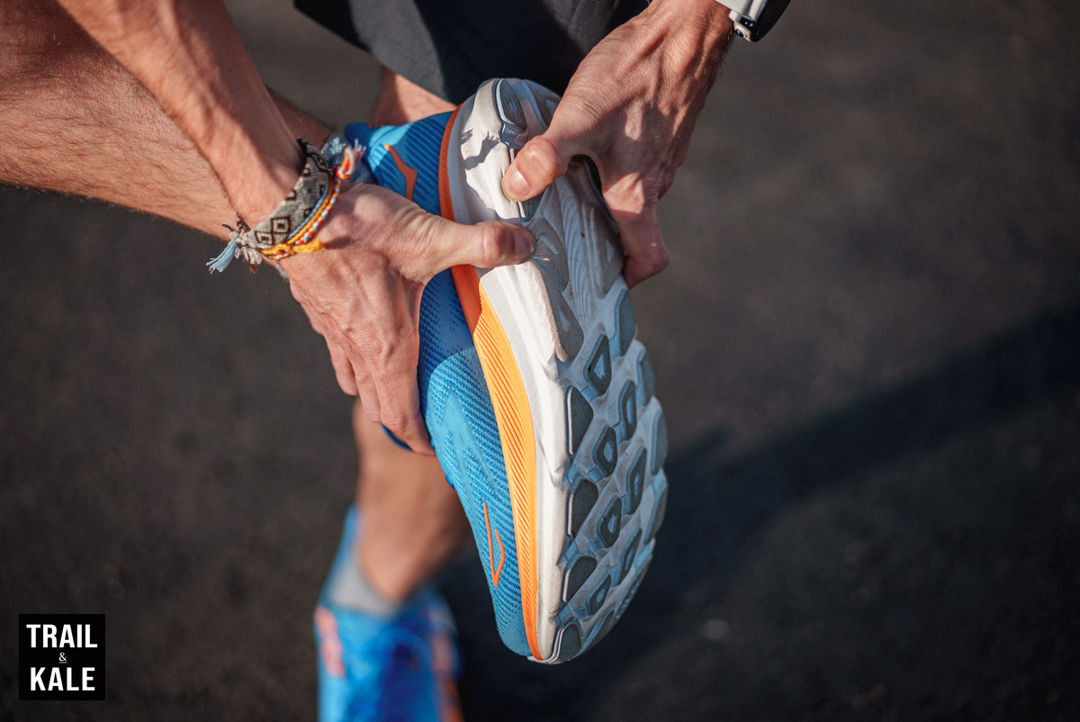 HOKA Clifton 9's midsole has plenty of cushioning and a very plush feel.