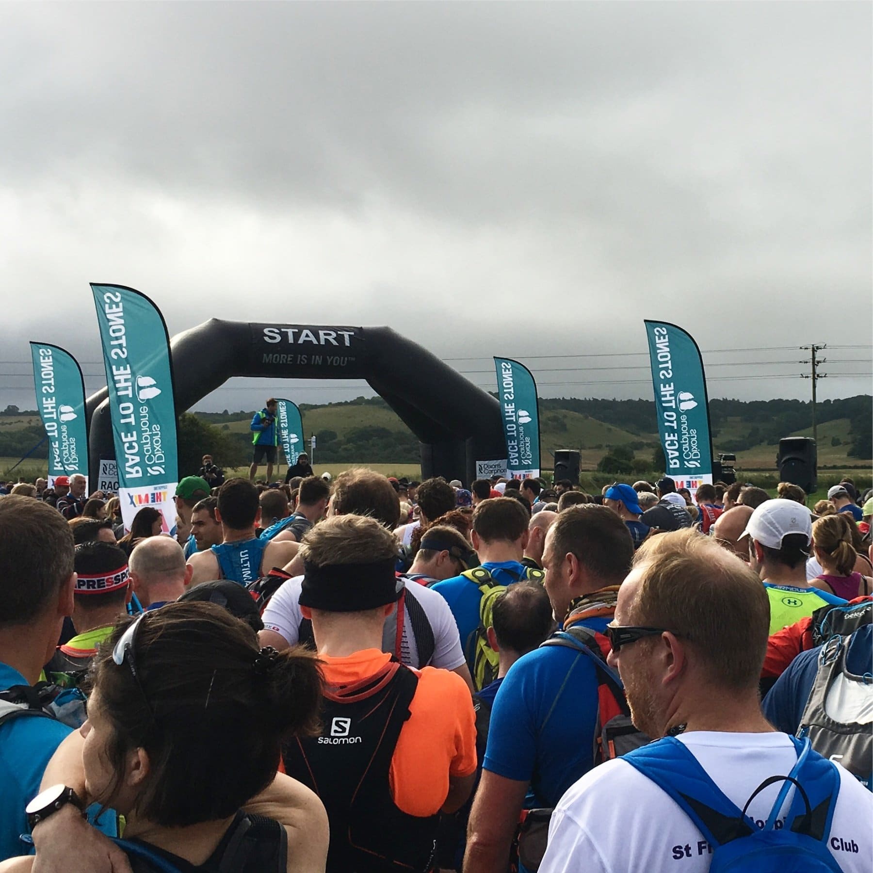 Waiting at the start line, needing the loo