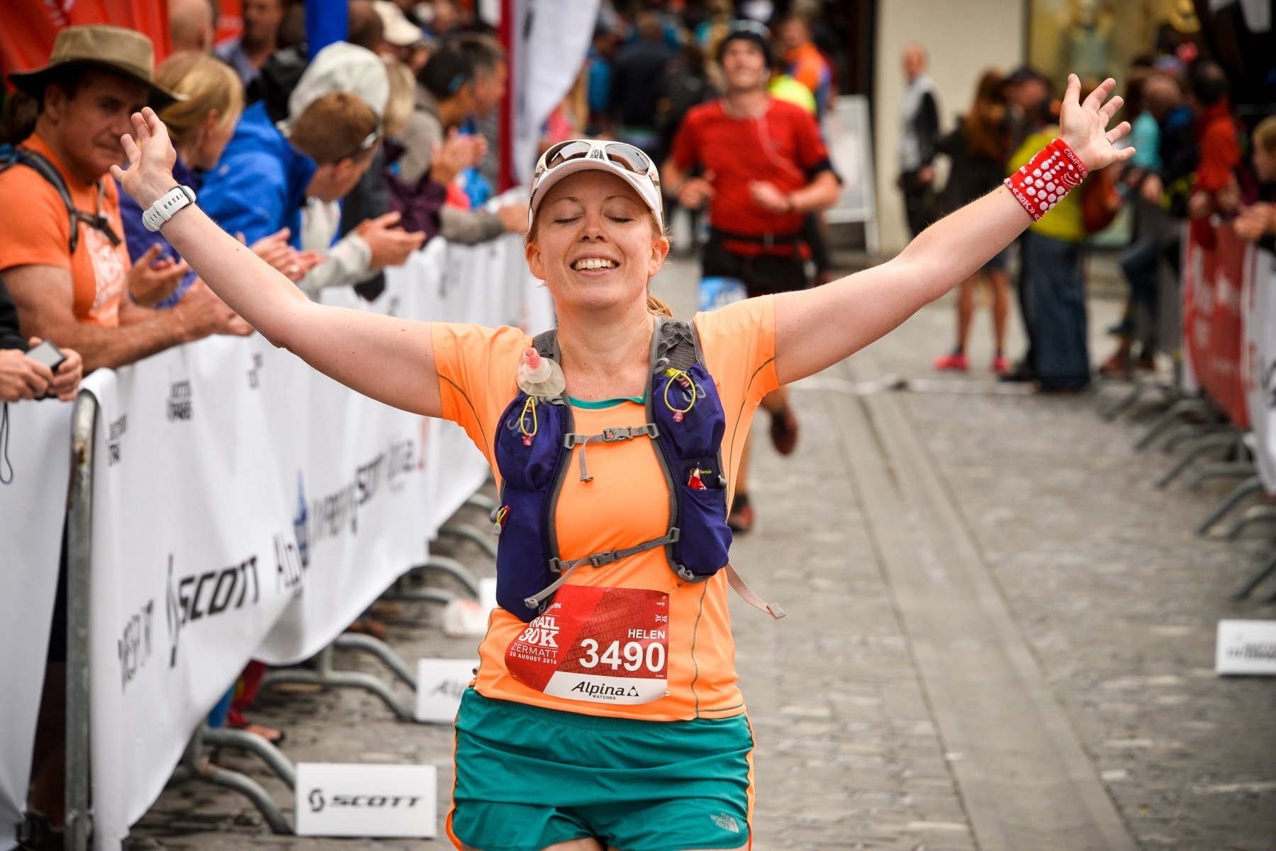 Still smiling at the finish line of Matterhorn Ultraks