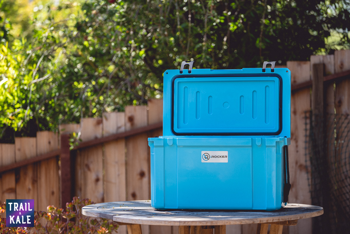 iRocker Cooler Review 45L Roto Molded Hard Cooler - image with the lid up