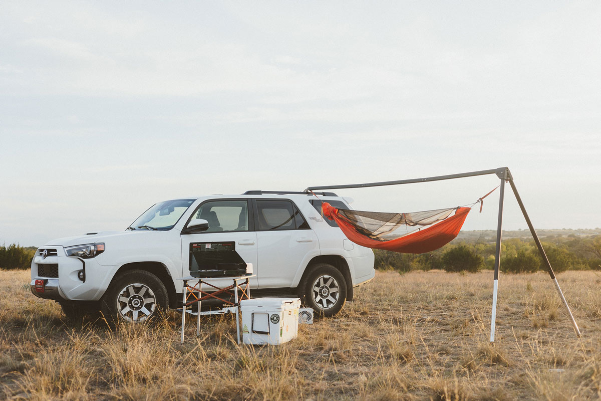 Kammok Outpost Car Mounted Hammock Stand Overlanding