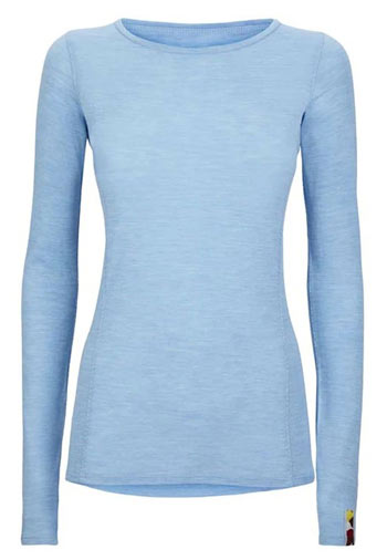 Kora Outdoor Blue Womens Neema Crew Baselayer Camping Gift Ideas for Outdoorsy People Trail and Kale