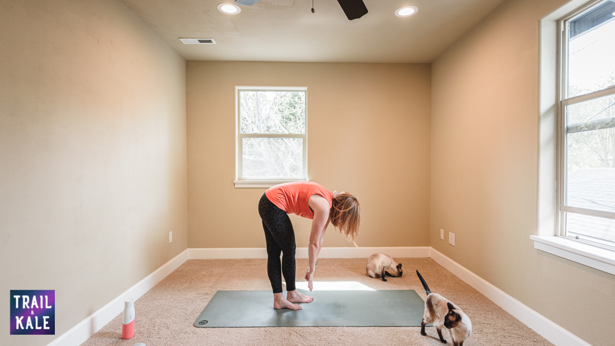 Lululemon Easy Yoga Stretches For Runners trail and kale ITB Forward Fold