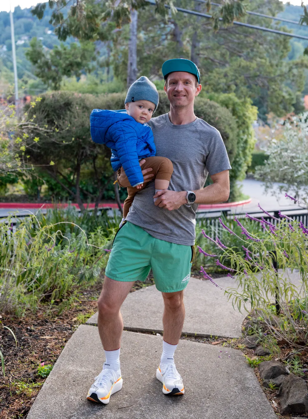 That's me with my son, Sebastian - wearing my Endorphin Elite 2 and Near Earth Distance Running Socks :)