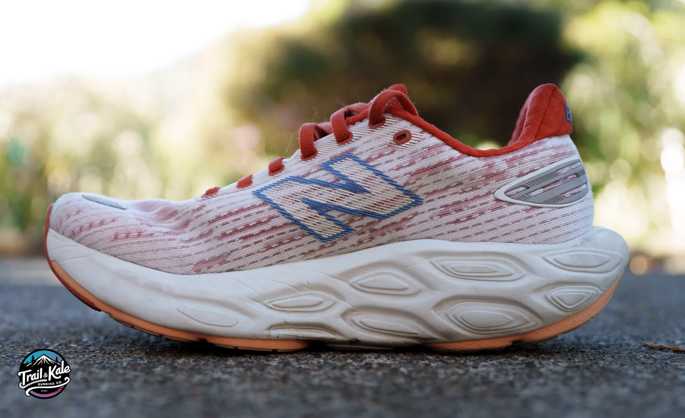 The New Balance Balos have a super soft Fresh Foam X midsole, and a fun rocker profile (the shoe's heel and toe curve upwards).