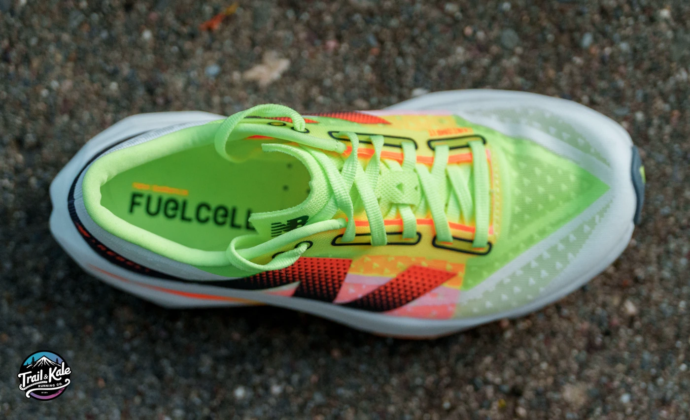 A top down look at the New Balance Rebel V4 running shoe