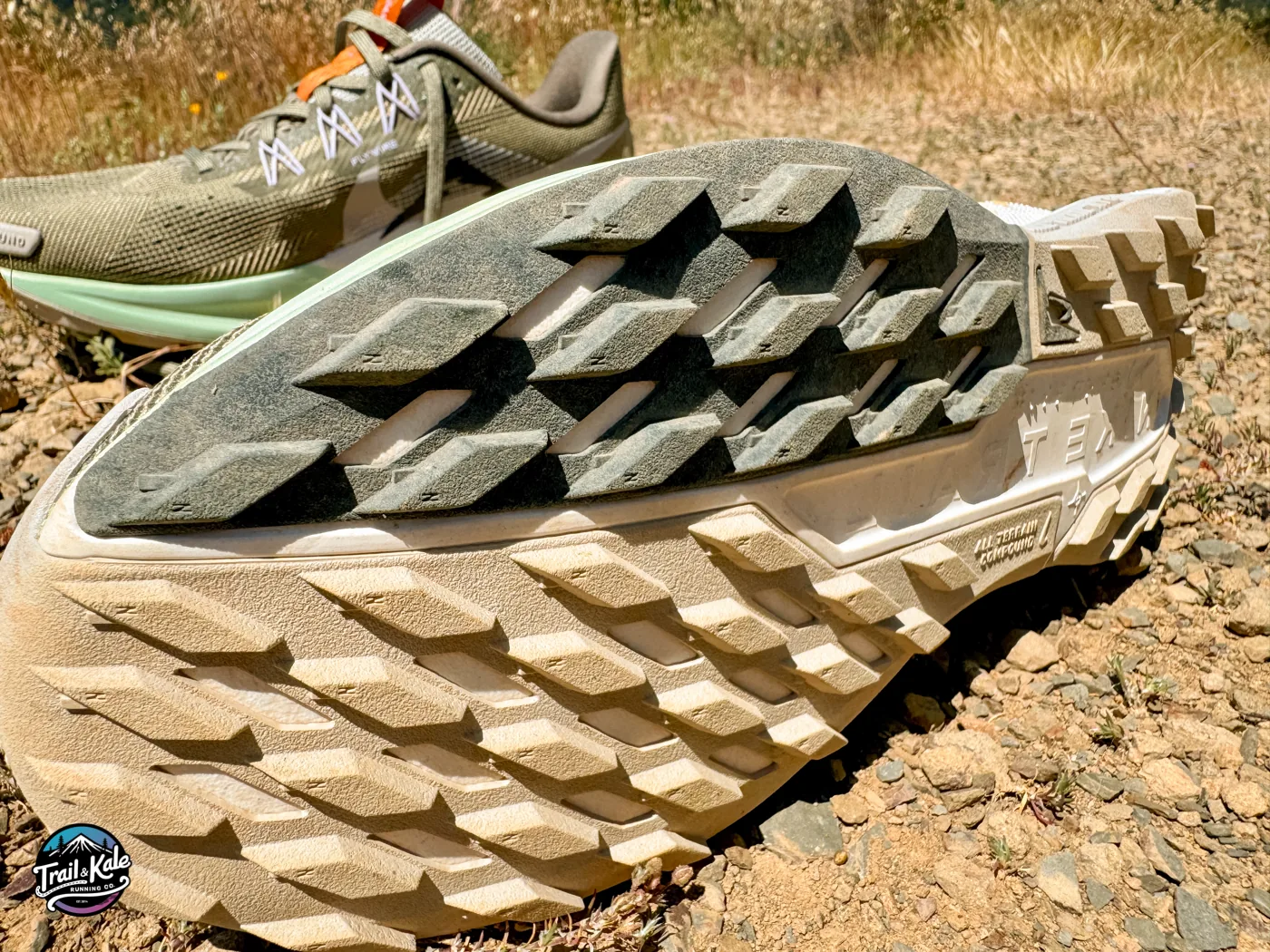 Nike Trail All Terrain Compound (ATC) rubber outsole performs very well